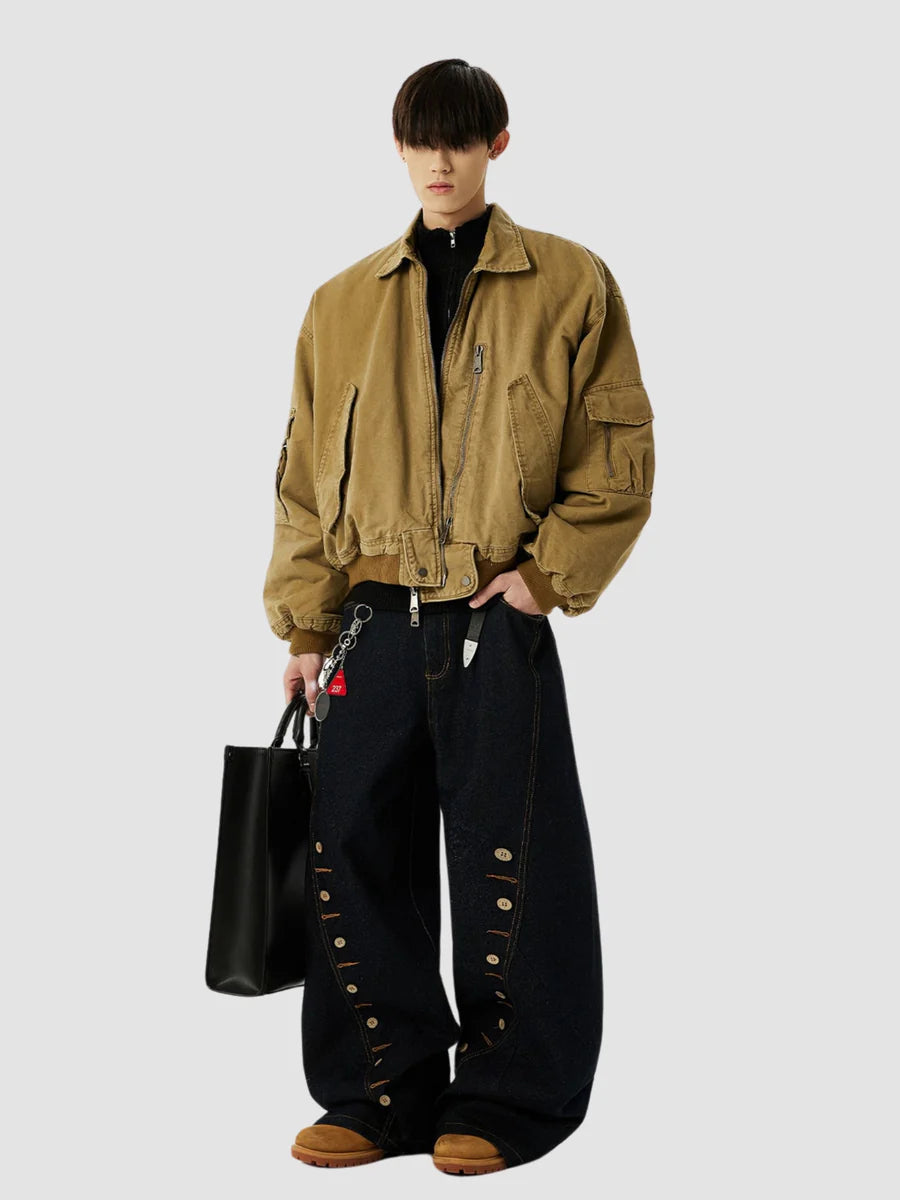 WLS Thick Zipper Pockets Warm Jacket