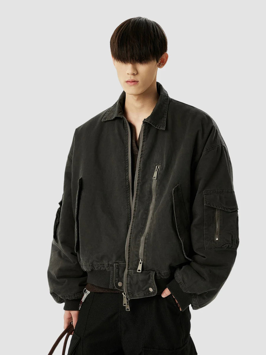 WLS Thick Zipper Pockets Warm Jacket